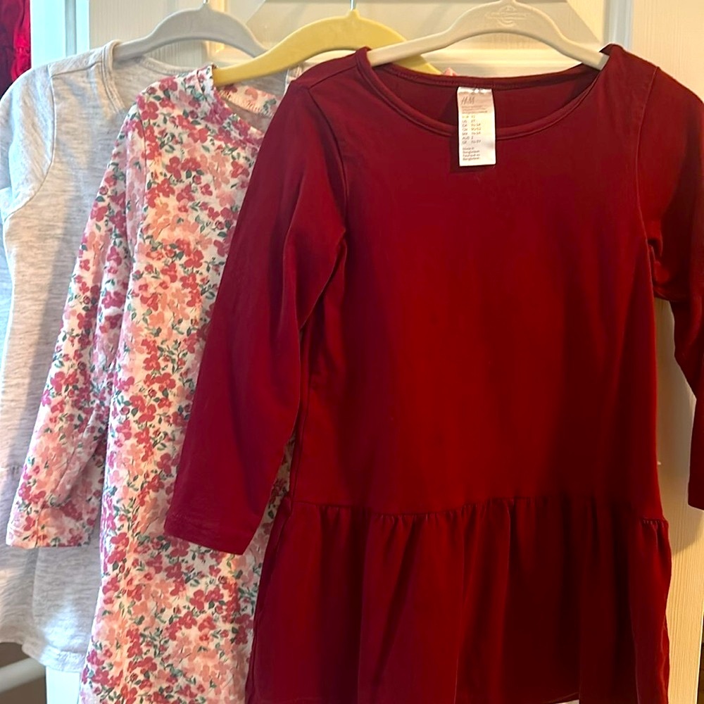 Set of 3 H&M organic cotton and old navy tunic/dresses 2T